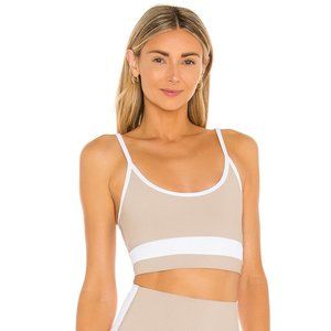 Beach Riot Eva Sports Bra in Beige Taupe - Size S